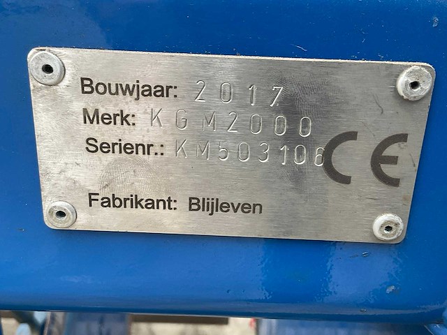 2017 blijleven kgm2000 kunstgras oprolmachine - afbeelding 5 van  13