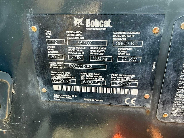 2017 bobcat tl38.70hf verreiker - afbeelding 6 van  14