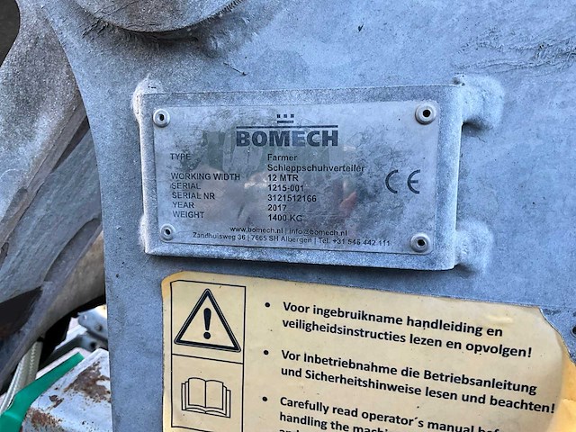 2017 bomech farmer 12mtr sleepslangbemester - afbeelding 20 van  27