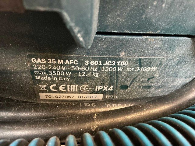 2017 bosch gas 35 m afc bouwstofzuiger - afbeelding 4 van  4