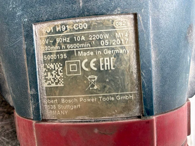 2017 bosch gws 22-230 lvi haakse slijper - 230mm - afbeelding 3 van  4