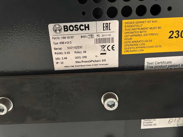 2017 bosch wbe 4120d balanceermachine - afbeelding 7 van  7