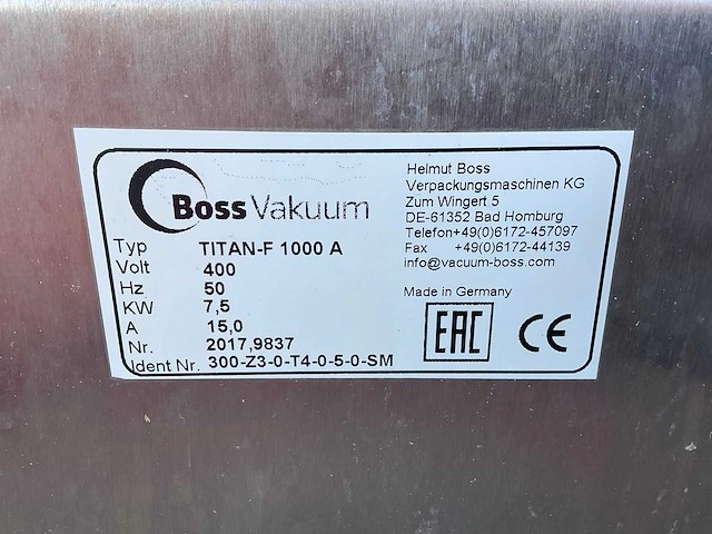 2017 boss titan -f 1000a industriële vacuümmachine - afbeelding 8 van  9