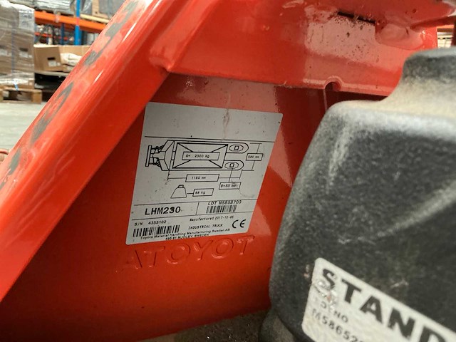 2017 bt lifter lhm230 hand hydraulische palletwagen - afbeelding 6 van  6