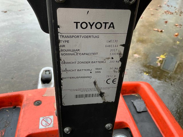 2017 bt lwe130 elektrische palletwagen - afbeelding 4 van  9