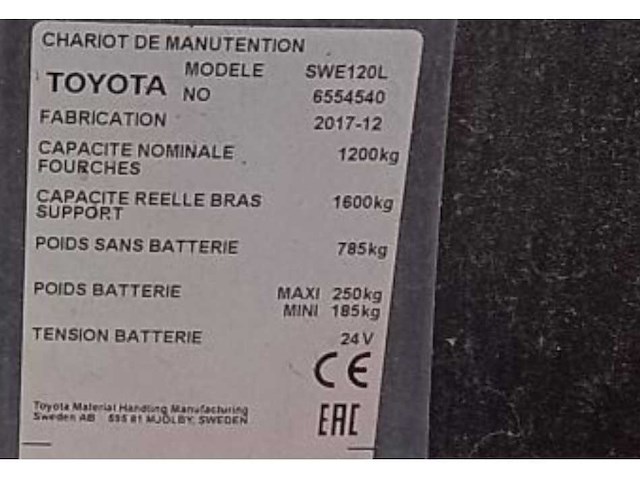 2017 bt swe 120l stapelaar - afbeelding 7 van  15