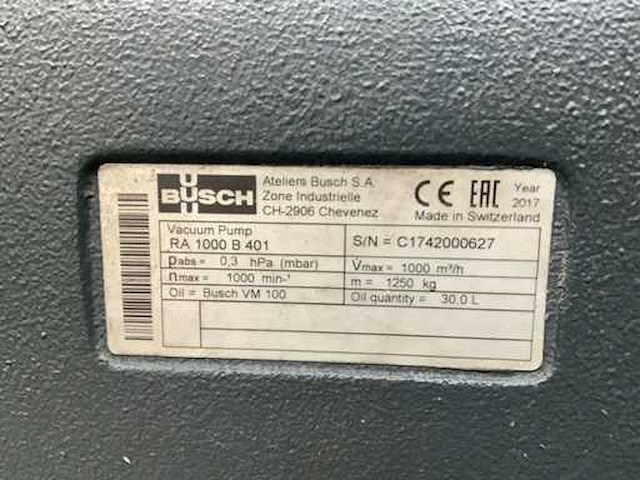 2017 busch ra 1000 b 401 vacuümpomp - afbeelding 6 van  6