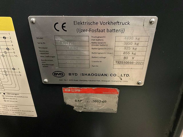 2017 byd ecb25b vorkheftruck - afbeelding 5 van  23