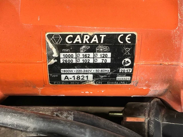 2017 carat a1821n diamantboormachine - 75mm - afbeelding 6 van  7
