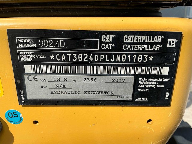 2017 caterpillar 302.4d midigraafmachine - afbeelding 16 van  23