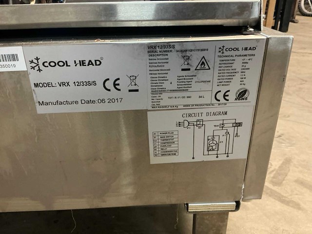 2017 cool heat vrx 12/33s/s borstkoeler gekoelde opzetvitrine - afbeelding 5 van  5