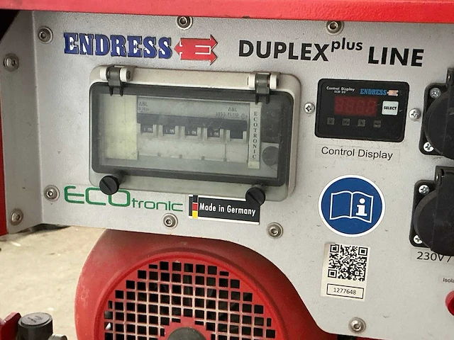2017 endress ese 606 dhg-gt duplex aggregaat benzine 6,5kva 1x ra 1x400v - afbeelding 8 van  12