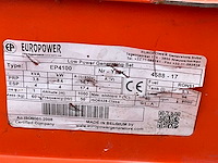 2017 europower ep4100 stroom aggregaat - afbeelding 2 van  10