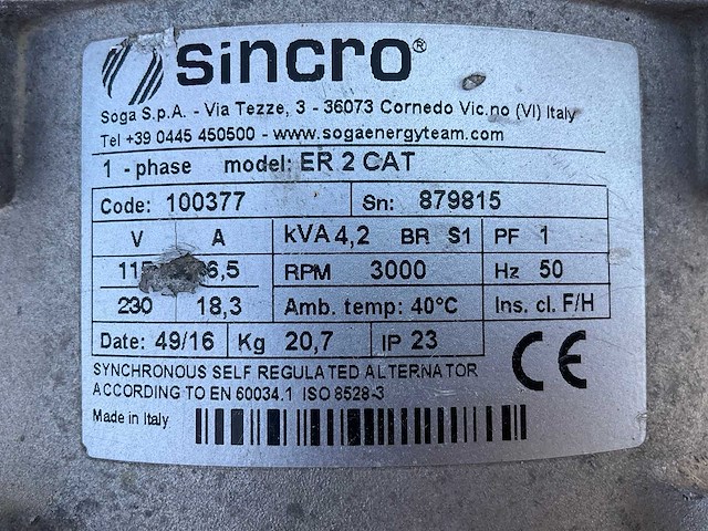 2017 europower ep4100 stroom aggregaat - afbeelding 6 van  6