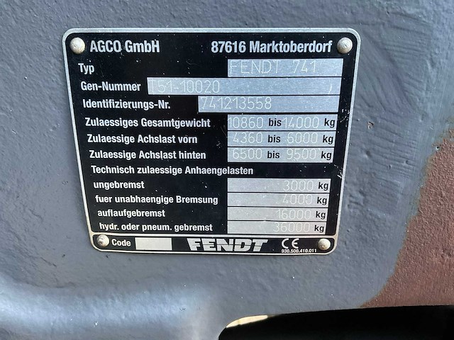 2017 fendt 720 vario s4 vierwielaangedreven landbouwtractor - afbeelding 50 van  50