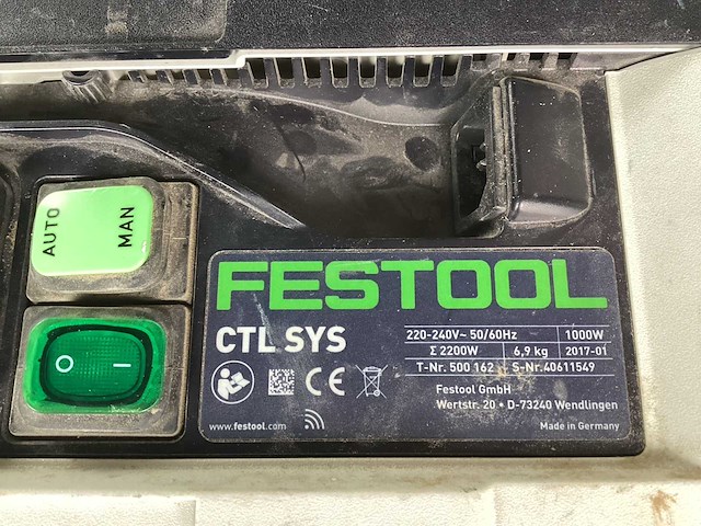 2017 festool ctl sys stofzuiger met zakken - afbeelding 4 van  5