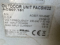 2017 fral facsw22 airconditioning - afbeelding 7 van  9