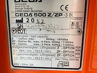 2017 geda 500 z/zp bouwlift - afbeelding 16 van  23