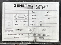 2017 generac mobile products vb9 v20 led lichtmast aggregaat aanhangwagen - afbeelding 9 van  18