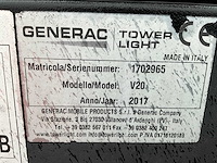 2017 generac mobile products vb9 v20 lichtmast aanhangwagen - afbeelding 9 van  18
