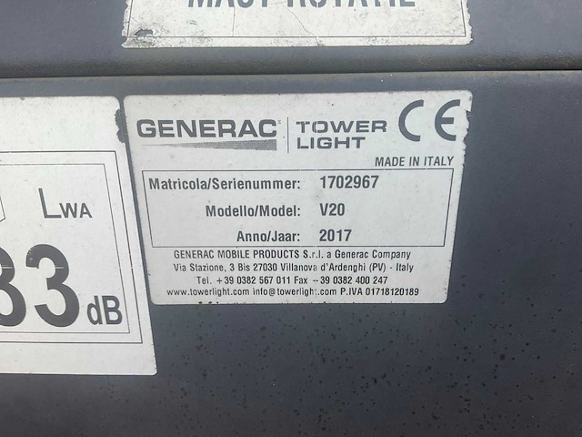 2017 generac v 20 bouwlamp - afbeelding 4 van  9