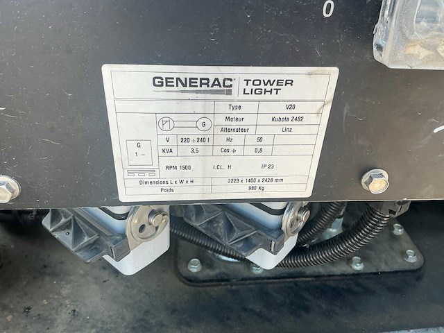 2017 generac v20 bouwlamp - afbeelding 12 van  13