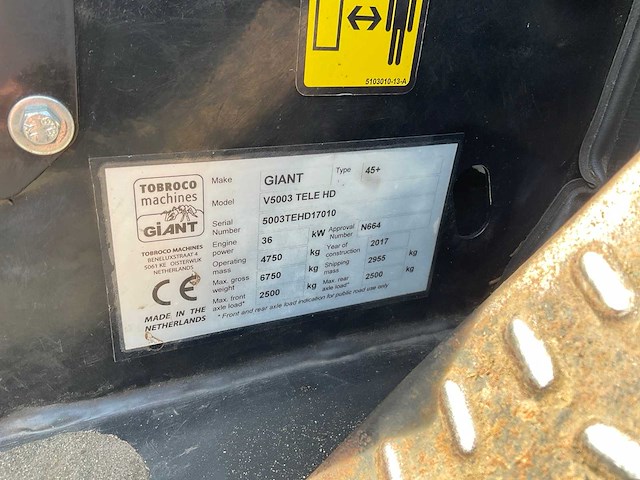 2017 giant v5003 tele hd shovel - afbeelding 10 van  18