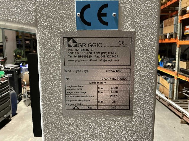 2017 griggio 640 snac lintzaagmachine - afbeelding 5 van  14