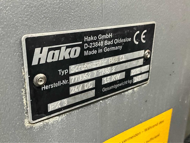 2017 hako scrubmaster b45 cl schrobzuigmachine - afbeelding 3 van  11