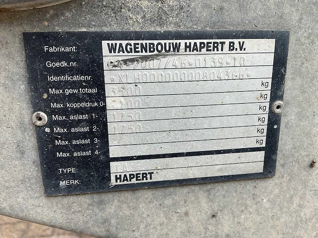2017 hapert al.... aanhangwagen - afbeelding 13 van  13