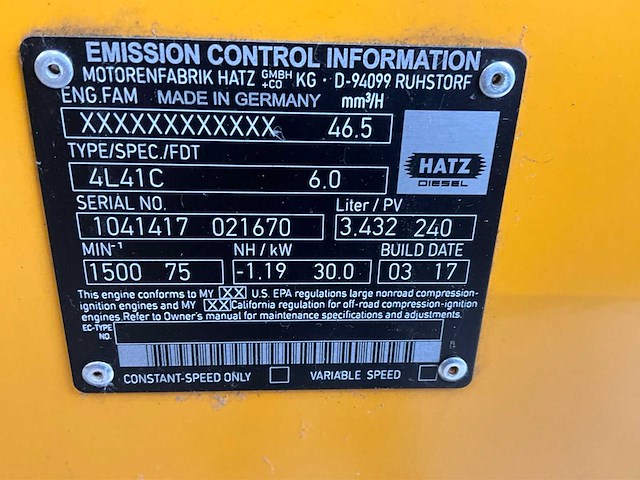 2017 hatz diesel stromerzeuger 31,5-4-3/s104 noodstroomaggregaat - afbeelding 10 van  10