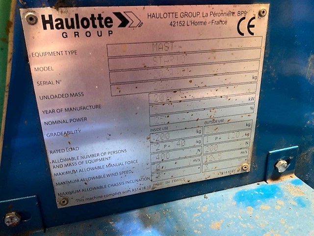 2017 haulotte star 10 hoogwerker - afbeelding 5 van  13