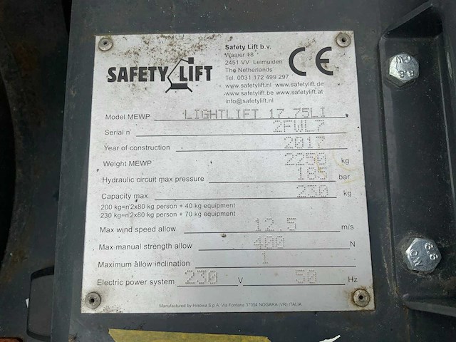 2017 hinowa lightlift 17.75li performance iiis spinhoogwerker - afbeelding 18 van  28