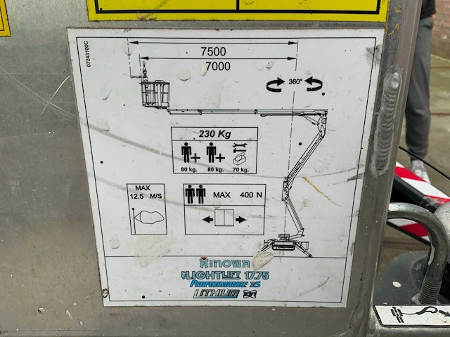2017 hinowa lightlift 17.75li performance iiis spinhoogwerker - afbeelding 19 van  28
