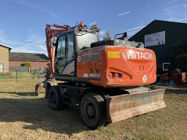 2017 hitachi zaxis 140 w-6 wheeled excavator - afbeelding 27 van  31