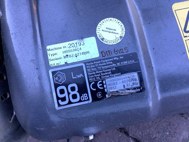 2017 honda hrs 536 grasmaaier - afbeelding 5 van  5
