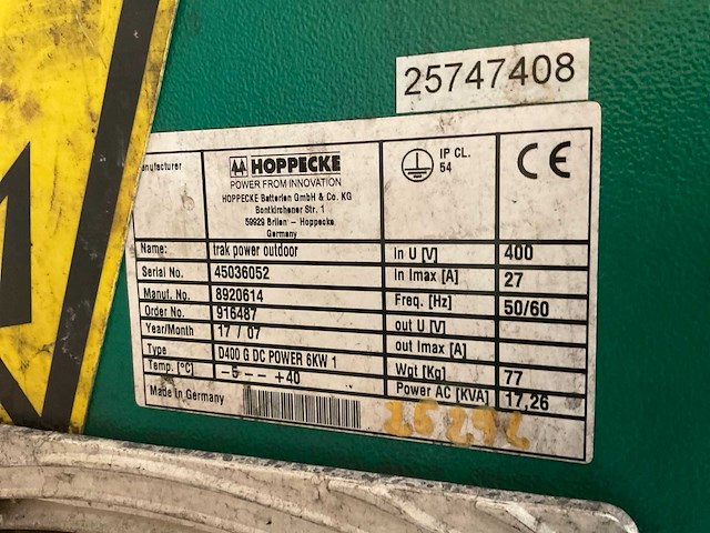 2017 hoppecke acculader - afbeelding 5 van  5