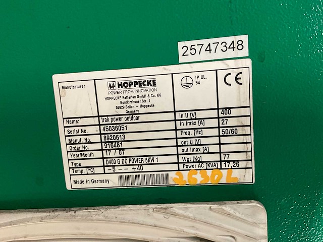 2017 hoppecke acculader - afbeelding 7 van  7