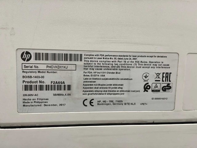 2017 hp laserjet enterprise m506 digitale kleurenprinter - afbeelding 6 van  7