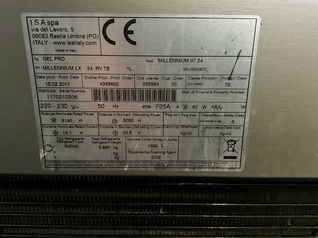 2017 isa gel pro millenium koelvitrine / schepijsvitrine - afbeelding 8 van  8