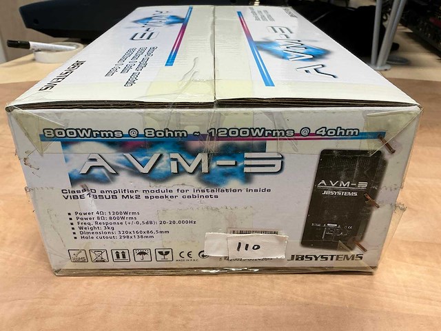 2017 jb systems avm3 versterker - afbeelding 2 van  3