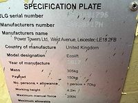 2017 jlg ecolift 2.2 hoogwerker - afbeelding 9 van  9