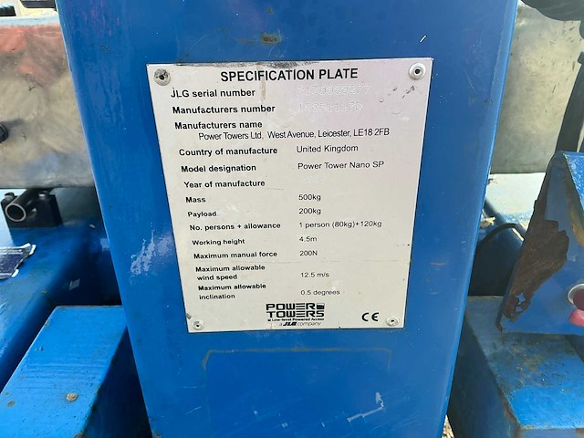 2017 jlg nano sp hoogwerker - afbeelding 8 van  8