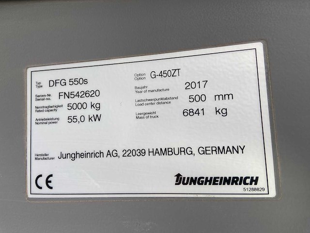 2017 jungheinrich - dfg550s - vorkheftruck - afbeelding 24 van  25