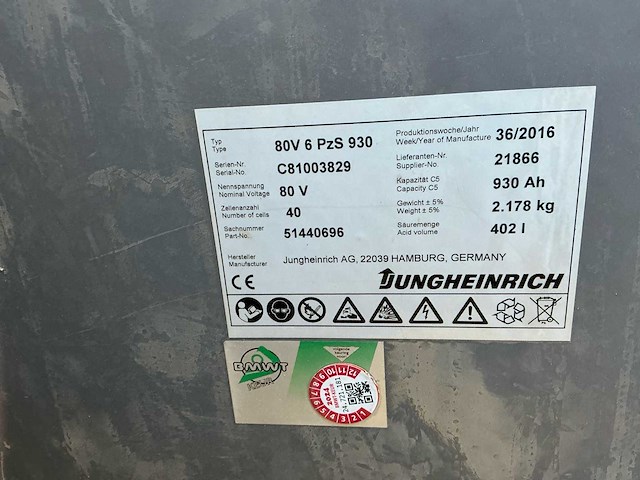 2017 jungheinrich efg s40s vorkheftruck - afbeelding 16 van  24