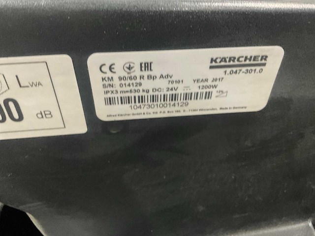 2017 karcher km 90/60 r zelfrijdende veegmachine - afbeelding 6 van  6