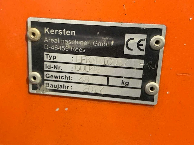 2017 kersten k2000g veegmachine hydraulisch 100cm benzine - afbeelding 7 van  12