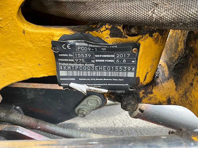 2017 komatsu pc09-1 minigraafmachine - afbeelding 16 van  25