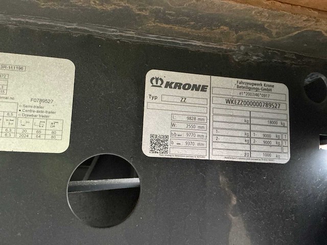 2017 krone 18xfo zz aanhangwagen - afbeelding 11 van  26