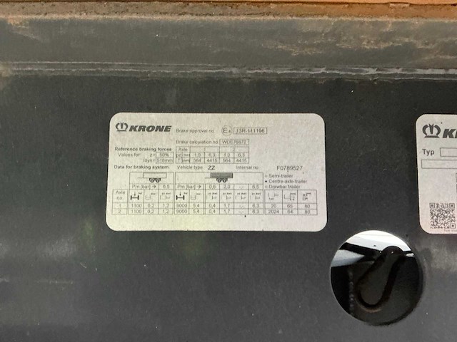 2017 krone 18xfo zz aanhangwagen - afbeelding 13 van  26